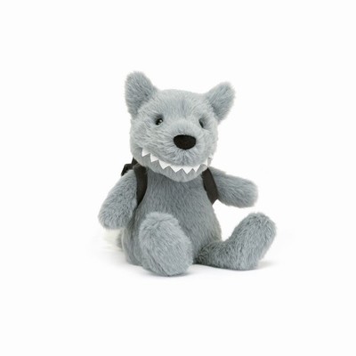 Jellycat Backpack Wolf USA | 08256KHFB